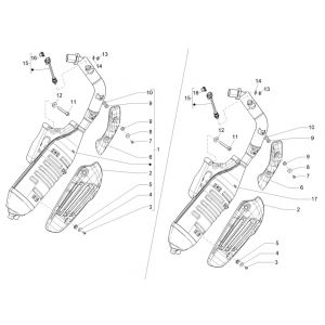 Uitlaat Piaggio Liberty 125 IGET 3V ABS Euro 5