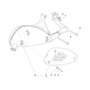 Uitlaat Vespa Primavera 50 4-takt 2V 25km/u