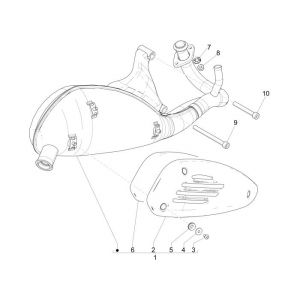 Uitlaat Vespa Primavera 50 2-takt AC
