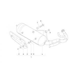 Uitlaat Piaggio Zip 2000 2-takt AC