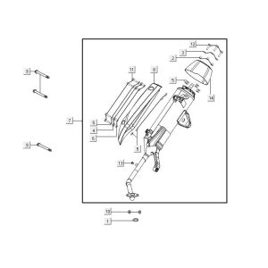 Uitlaat Kymco Agility 16+ 125 Mat Metallic Silver
