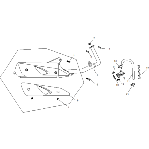 Uitlaat China Ape 50 wit