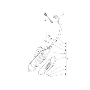 Uitlaat Vespa GTS 125 IE ABS Euro 4 2016-2018