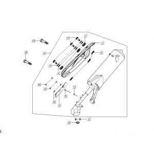 Uitlaat Kymco New Dink 4-takt wit