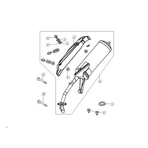 Uitlaat Kymco Sento 50 4-takt Spring Wit