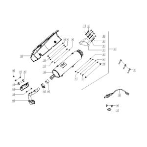 Uitlaat Kymco Xciting 400i Geel