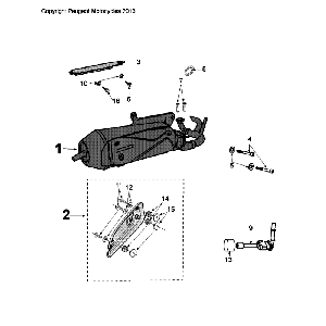 Uitlaat Peugeot Citystar 50 Zwart