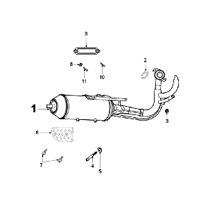 Uitlaat Peugeot Ludix 12 zwart