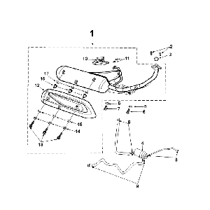 Uitlaat Peugeot Speedfight 4 50 4-takt AC Roodzwart