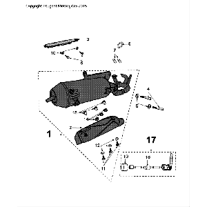 Uitlaat Peugeot Speedfight 4 50 2-takt LC zwartblauw