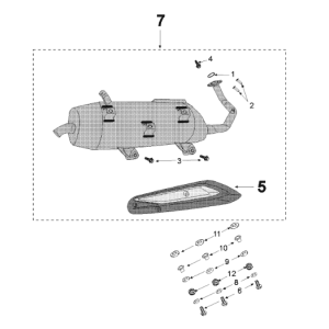 Uitlaat Peugeot Tweet 125 E3 2010-2013