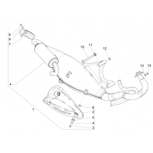 Uitlaat Piaggio NRG Power DD 50 2-takt LC 2007-2017
