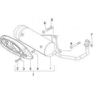 Uitlaat Piaggio Zip 2000 4-takt AC