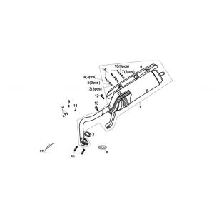 Uitlaat Sym Fiddle III -Uitlaat Sym Fiddle III Deep Ocean Blue