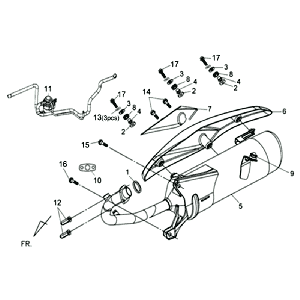 Uitlaat Sym Orbit II (WH8018P) white