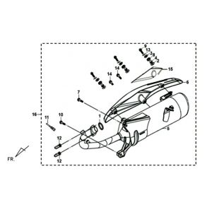 Uitlaat Sym XPRO 50 4-takt AC Euro 4