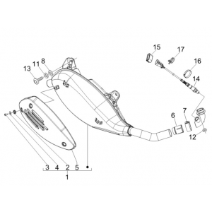 Uitlaat Vespa GTS 250 ie 2005-2009 (met ABS)
