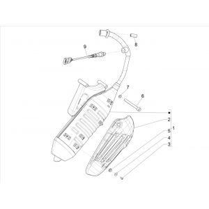 Uitlaat Vespa Sprint 50 4-takt IGET 3V Euro 5