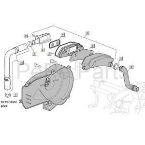 Luchtmembraan Aprilia Mojito Custom 50 2-takt (Piaggio motor) 2004-2010