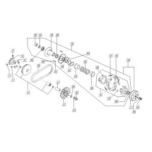 Variateur - V-snaar - Koppeling Kymco Agility City 16 200i