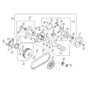 Variateur - V-snaar - Koppeling Kymco New Dink 200i