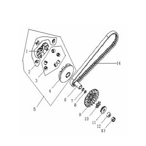 Variateur - V-snaar Generic Cracker 50 2-takt zwart 2010 25