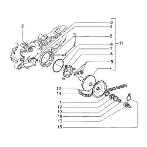 Variateur - V-snaar Gilera Runner FXR 180 2-takt