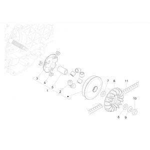 Variateur - V-snaar Vespa GTS 125 IE