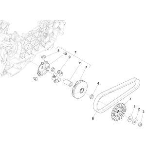 Variateur - V-snaar Piaggio Piaggio Liberty 125 IGET 3V IE ABS Euro 4 2015-2019