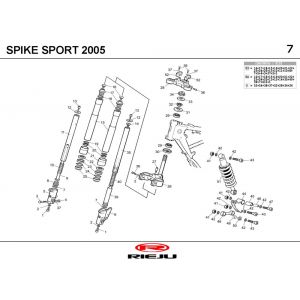 Voorvork - Balhoofdstel - Schokbreker Rieju MRT SM zwart lim 2010 2-takt