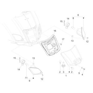Achterlicht - Knipperlichten achterzijde Vespa GTS 125 IE