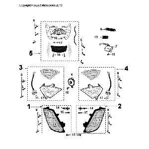 Koplamp - Achterlicht - Knipperlichten Peugeot Citystar 50 Bruin