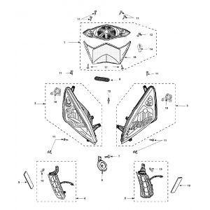 Koplamp - Achterlicht - Knipperlichten Peugeot Speedfight 3 50 4-takt AC