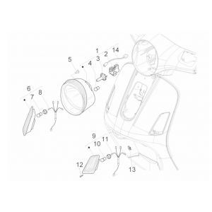 Koplamp - Knipperlichten voorzijde GTS 125 IE