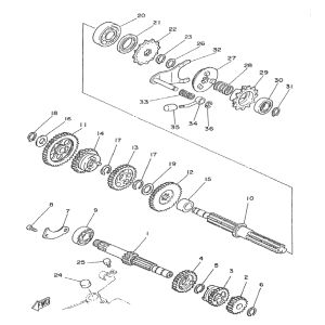 Versnellingsdelen Yamaha DT-50 MX