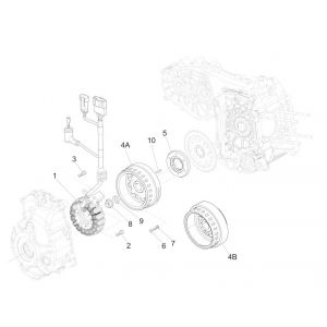 Vliegwiel - stator GTS 125 IE