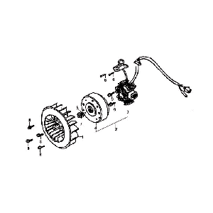 Ontsteking - Stator - Vliegwiel Sym Orbit (BU289) blue