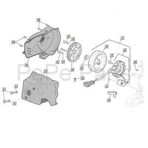 Ontsteking - Stator - Vliegwiel Aprilia Mojito Custom 50 2-takt (Piaggio motor) 2004-2010