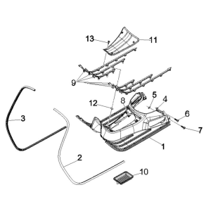 Treeplank Vespa GTS 250 ie 2005-2016 (zonder ABS) azuurblauw 244/A