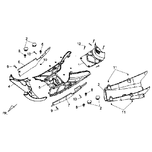 Treeplank - Onderspoiler Sym Allo (WH8018P) white