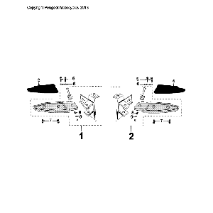 Voetsteunen Peugeot Citystar 50 Bruin