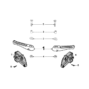 Voetsteunen Peugeot Jet Force 50 2-takt LC wit