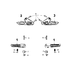 Voetsteunen Peugeot Speedfight 4 50 4-takt AC Roodzwart