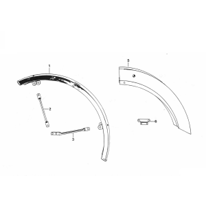 Voorspatbord - Achterspatbord Zundapp 529-010, 020 tm 023