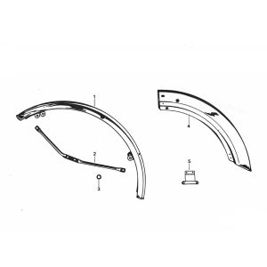 Voorspatbord - Achterspatbord Zundapp GTS 50 529-024 tm 029