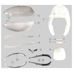 Voorkap - Motorschermen - Zijskirts BTC Ceo New matzwart