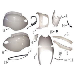 Voorkap - Motorschermen - Zijskirts BTC Cruise Zwart
