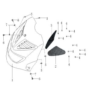 Voorkap Generic Cracker 50 2-takt zwart 2010 25