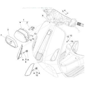 Koplamp - Knipperlichten voorzijde Vespa Sprint 125 3V IE ABS