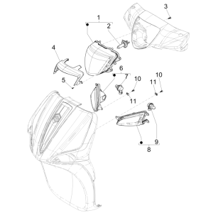 Koplamp - Knipperlichten voorzijde Piaggio Liberty 50 4-takt AC